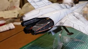 Rear view of the completed model